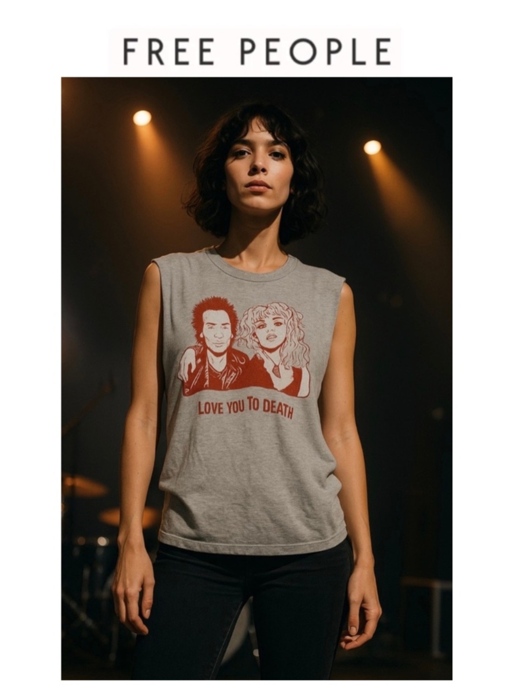 Sandrine Rose x Free People “Love You to Death” Muscle Tank